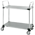 Standard Duty Utility Cart, 2 Solid Shelves, Open Base B98129