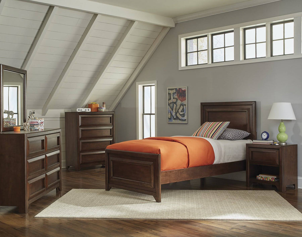 Maple Oak Twin Panel Bed O472