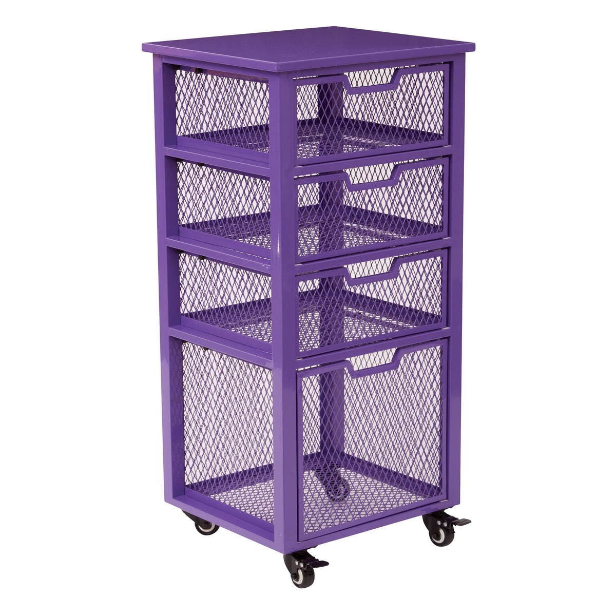 White 4 Drawer Rolling Cart F38233
