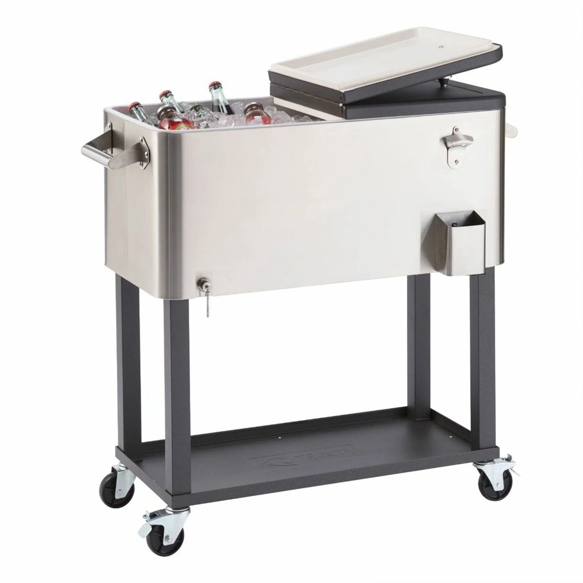 100 Quart Stainless Steel Cooler with Shelf U194