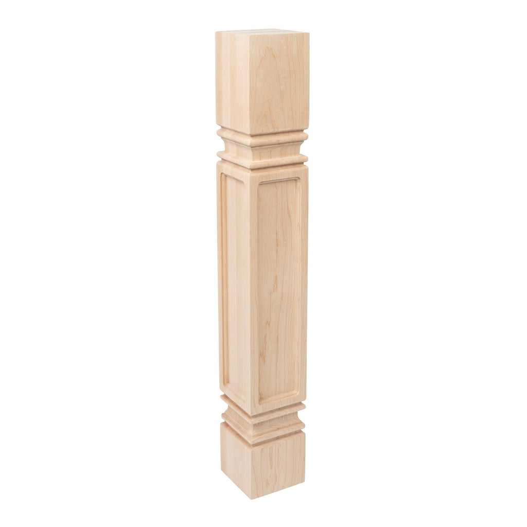 Unfinished Solid Hard Maple Kitchen Island Leg W962