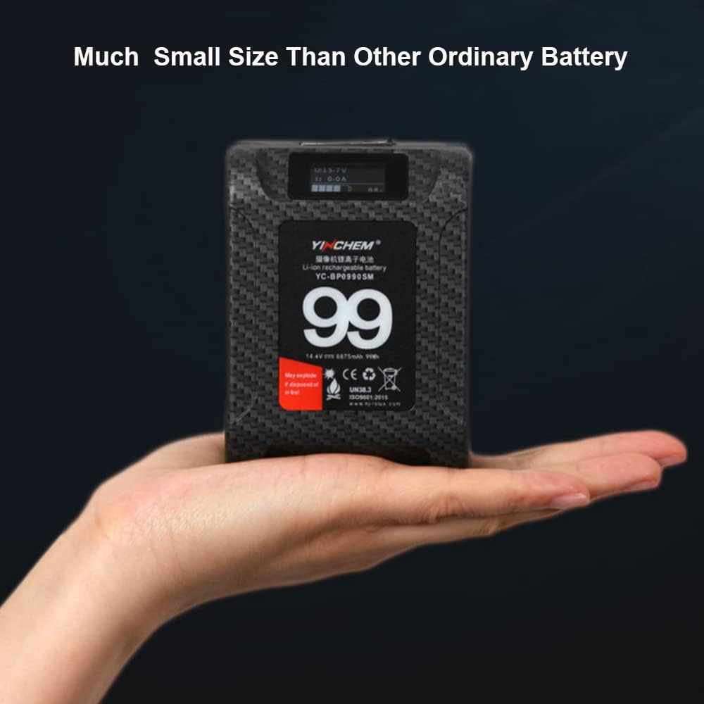 99Wh 14.4V V Mount Camcorder Battery with LCD Screen P162655