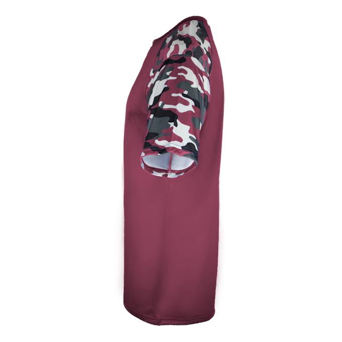 Maroon Camo Youth Tee S27604