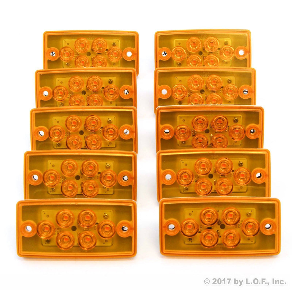 10 Sealed LED Amber Clearance Lights Q1322