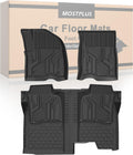 Rubber Seat TPE Floor Liners Mats for Chevrolet Silverado 1500 GMC Sierra Crew Cab Front Rear Rows F8440