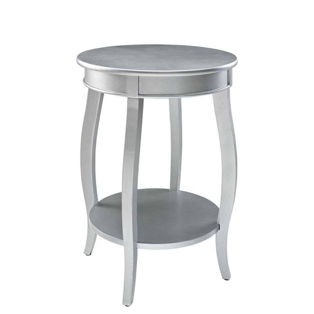 Silver Round Accent Table Q187