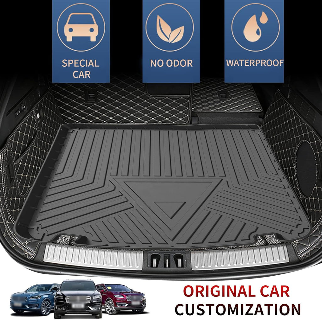 Black TPO Waterproof Rear Cargo Tray Trunk Floor Mat Protector I335