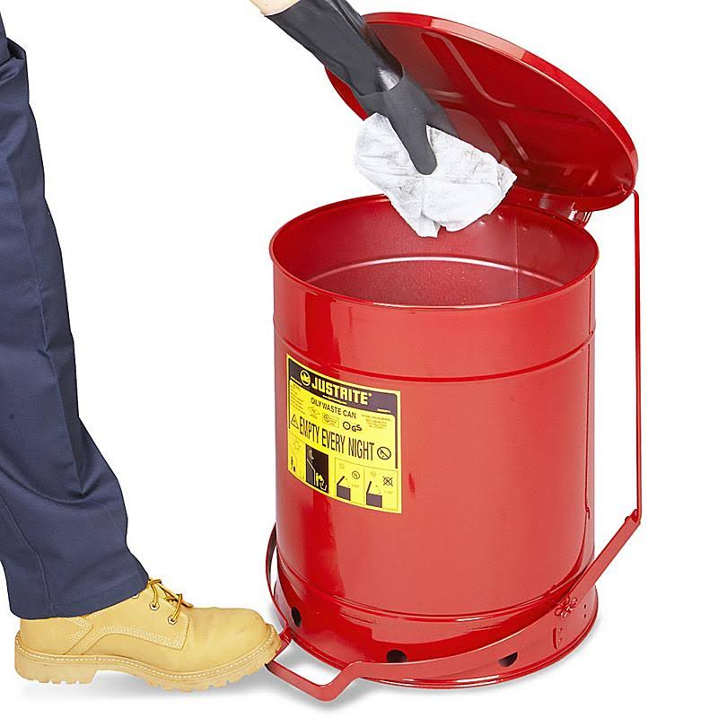 10 Gallon Red Oily Waste Can S9760