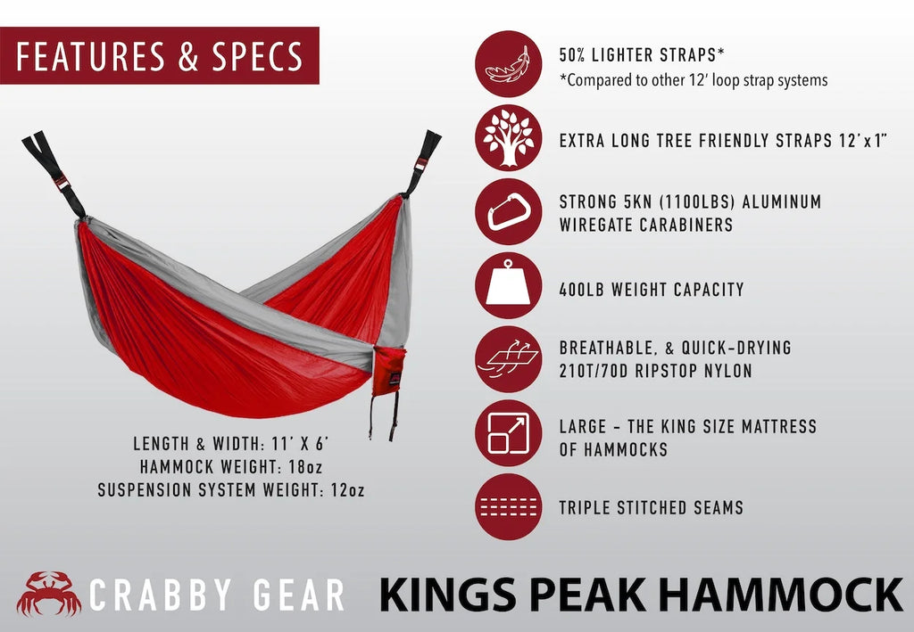 Red Nylon Double Hammock Q905146