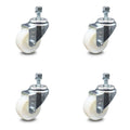 Set of 4 Nylon Swivel Caster with Wheels and Stem I938013