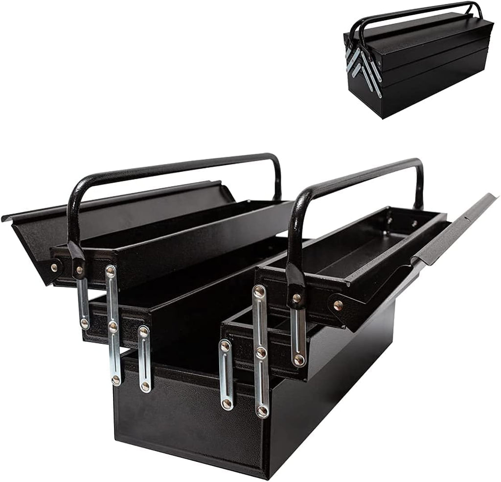 20-Inch Portable 5-Tray Cantilever Metal Tool Box Steel Tool Chest Cabinet M114
