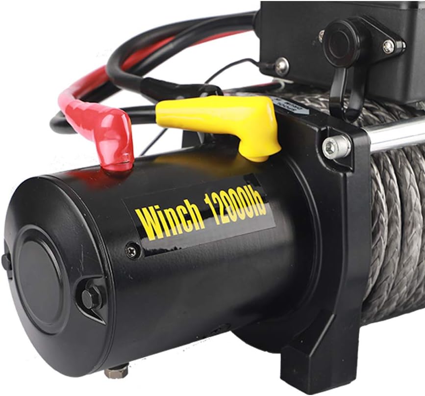 12V DC Winch with Synthetic Rope, 6 Ton Pulling Capacity V70961