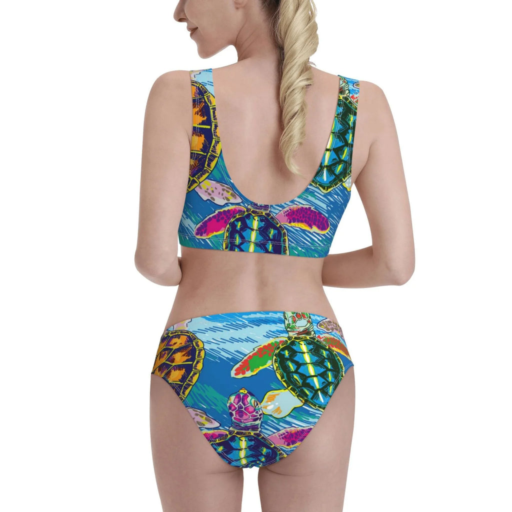 High Waisted Two Piece Swimsuit Bikini T832762