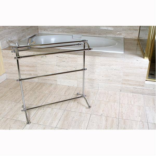 Satin Nickel Pedestal Towel Rack S253