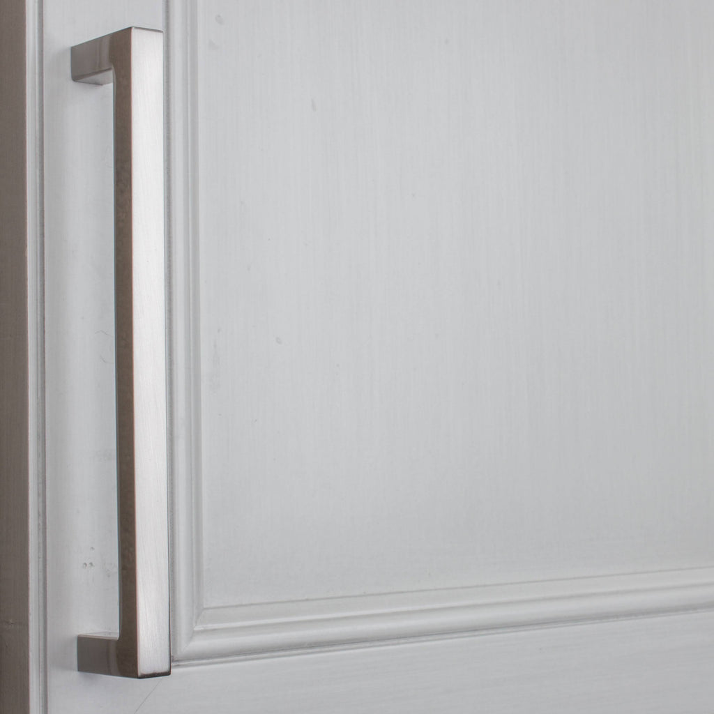 6.25-Inch Solid Square Cabinet Bar Pull Handle Satin Nickel - Pack of 25 A2221