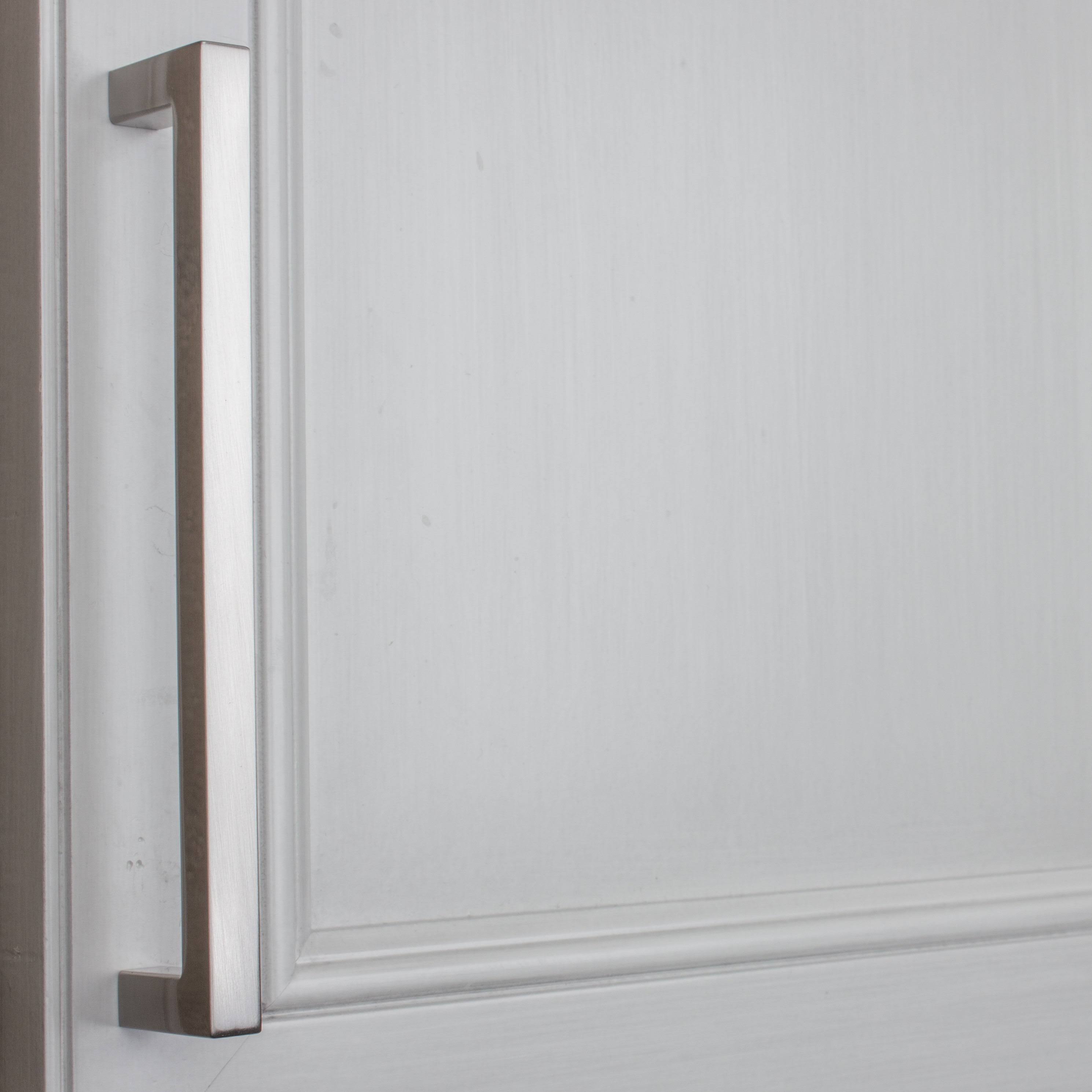6.25-Inch Solid Square Cabinet Bar Pull Handle Satin Nickel - Pack of 25 A2221