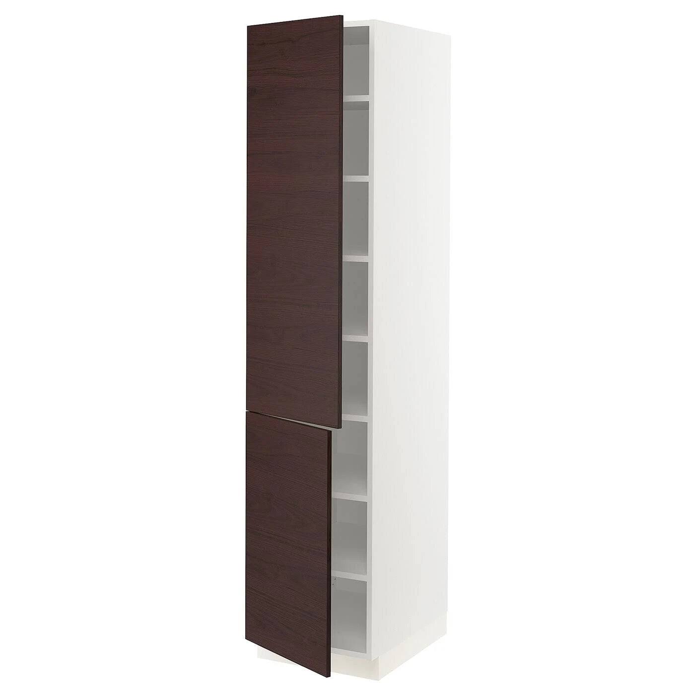 White 2 Door High Cabinet with Shelves P191150