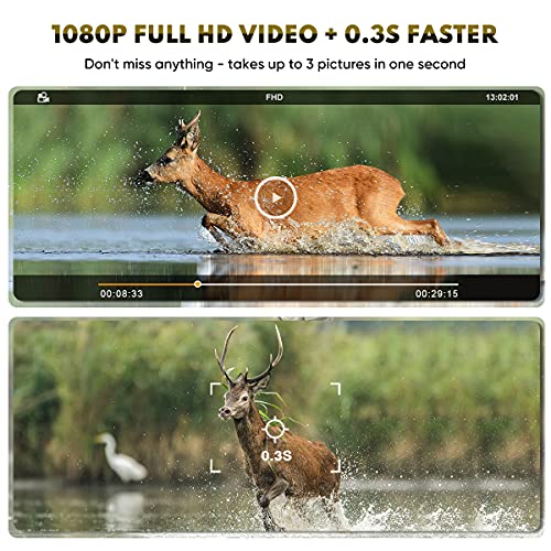 Mini Trail Camera 2 Pack 24MP 1080P HD Night Vision Motion Activated Game Camera Z270640