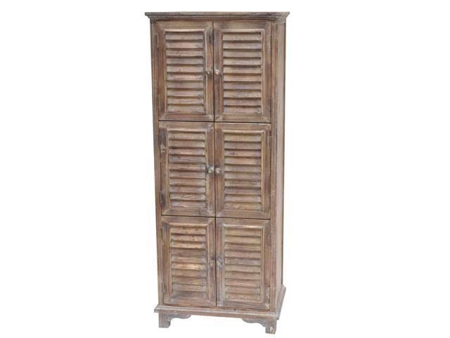 Weathered Oak 2 Door Bedside Accent Cabinet H381571