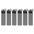 25 oz Aluminum Water Bottle 6 Pack with Carabiner L945