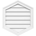 16x22W x 40x22H Vertical Peaked Surface Mount PVC Gable Vent K746