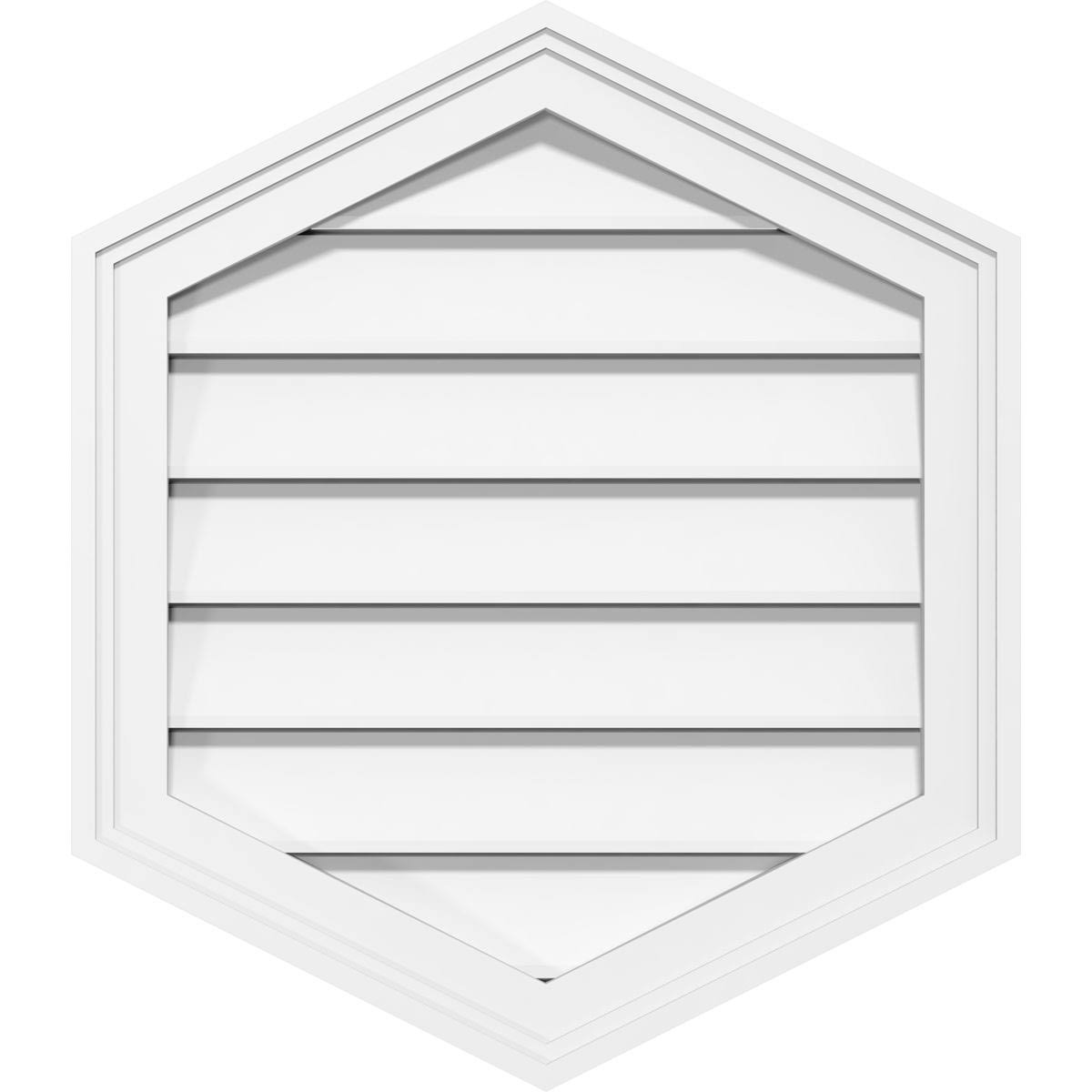 16x22W x 40x22H Vertical Peaked Surface Mount PVC Gable Vent K746