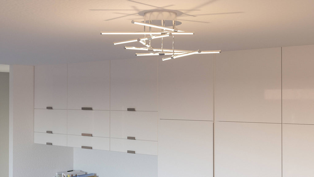 Polished Chrome Semi Flush Mount Light J205