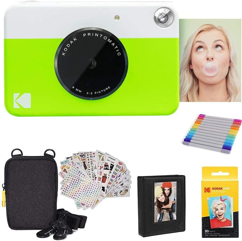 Pink Digital Instant Print Camera with 2ʺx3ʺ Premium Photo Paper 50 Sheets Pack of 2 K65450