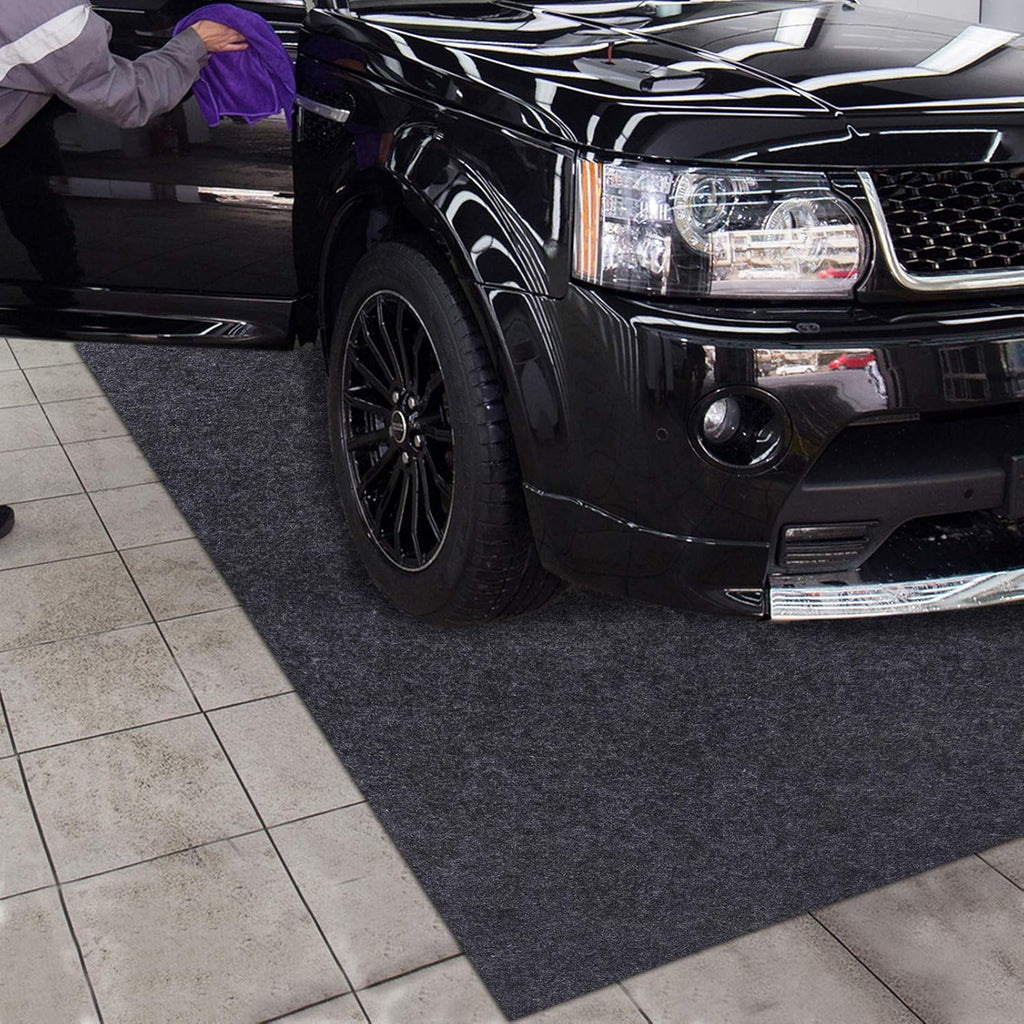 Garage Floor Mats 7.56FT x 6.56FT Absorbent Waterproof Washable K2315