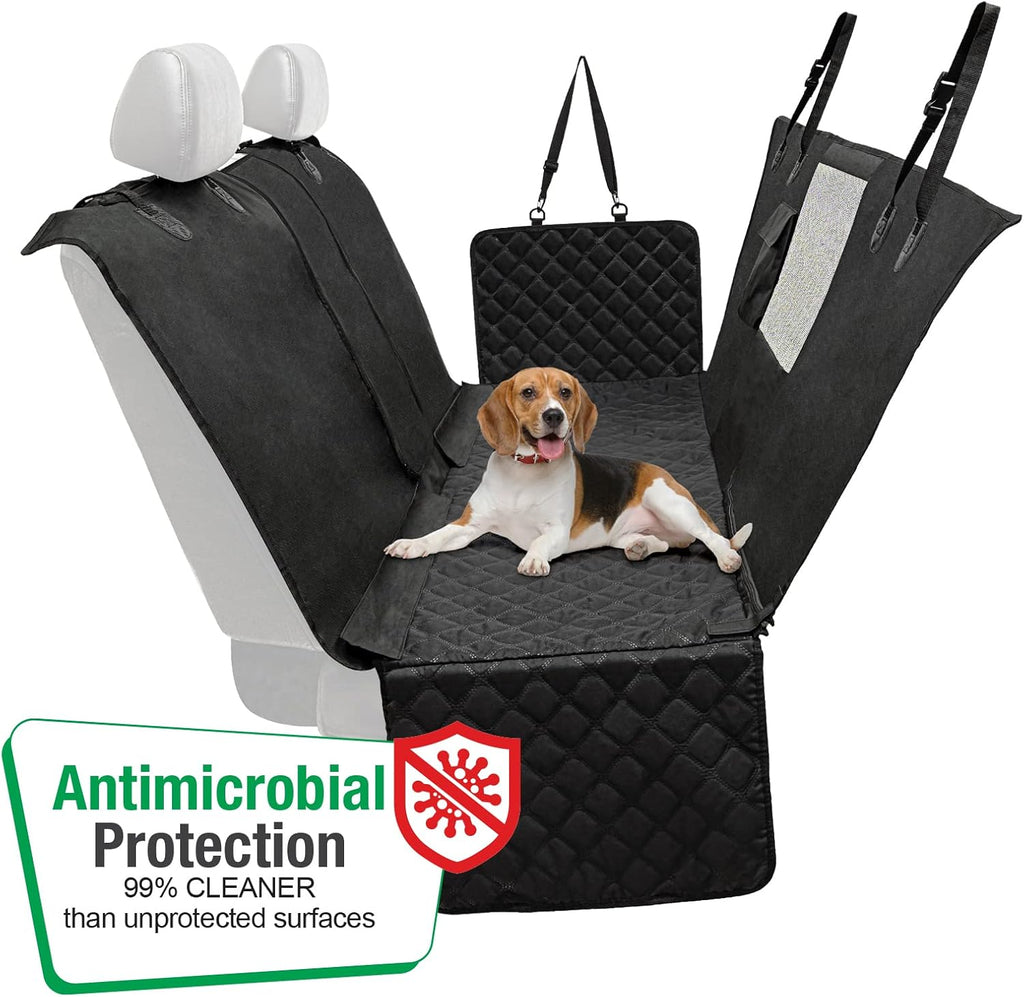 Heavy Duty Dog Hammock Bench Seat Cover with See-Thru Mesh Window G1112