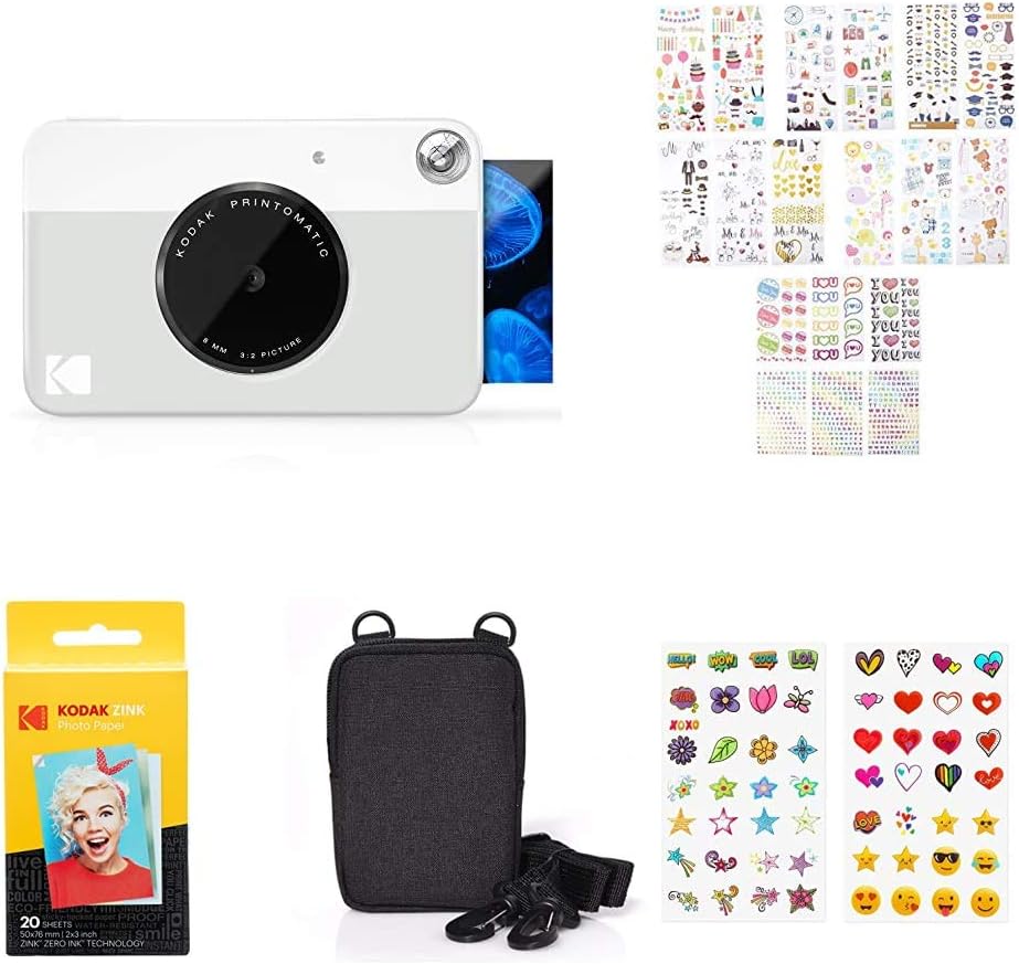 Pink Digital Instant Print Camera with 2ʺx3ʺ Premium Photo Paper 50 Sheets Pack of 2 K65450
