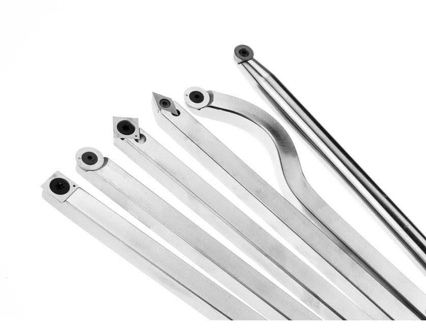Set of 6 Full Size Carbide Wood Lathe Tools with 4 Handles G78834