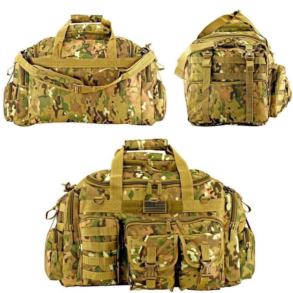 Black Tactical Multi-Pocket Duffel U1363