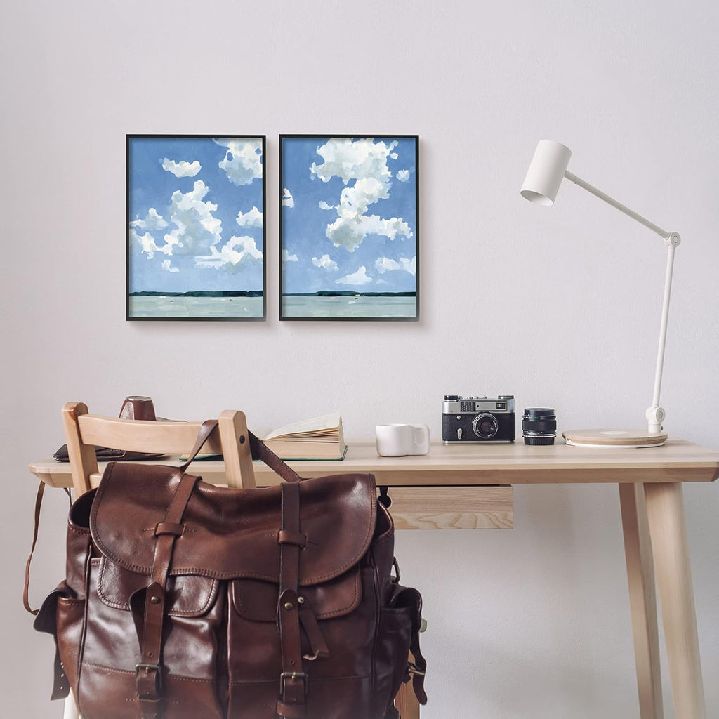 Blue Framed Wall Art, 2pc, Each 11 x 14 Z147