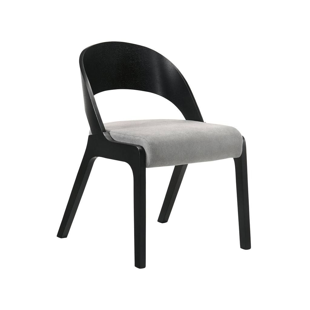 Fabric & Wood Accent Chairs, Set of 2 C6547