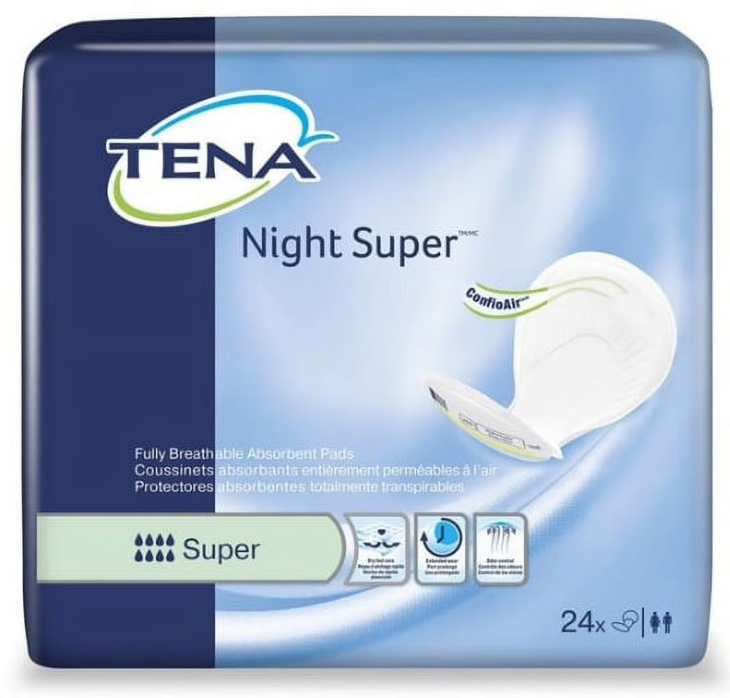 Night Super Bladder Control Pad, White/Green, 24 Ct L467
