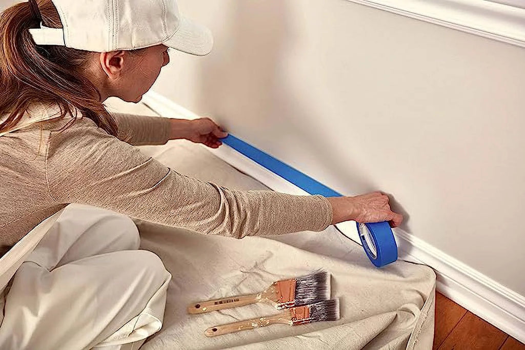Cotton Canvas Paint Drop Cloth, 4 x 15 feet, Pack of 2, Double Stitched Edges U3647