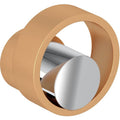 Satin Gold and Polished Chrome Trim with Circular Handle J38159