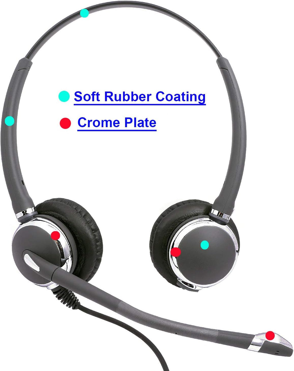 Noise Cancelling Binaural Headset with Quick Disconnect Cord Q16038