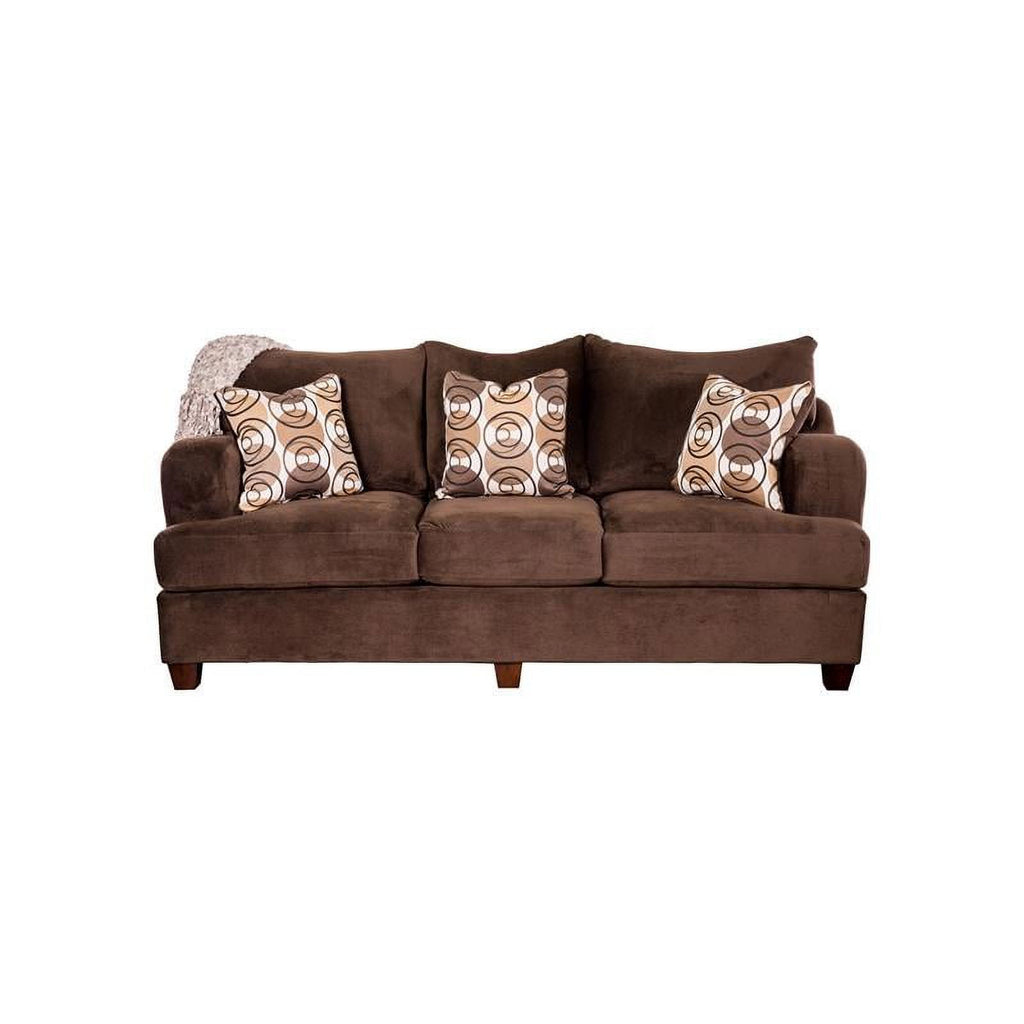 Chocolate Fabric 2-Piece Sofa Set O30549