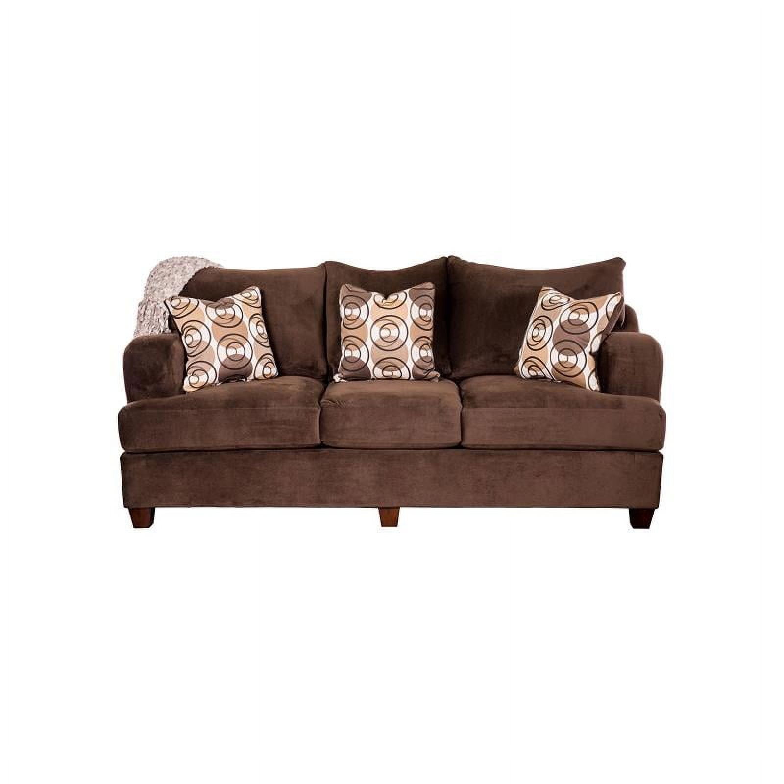 Chocolate Fabric 2-Piece Sofa Set O30549