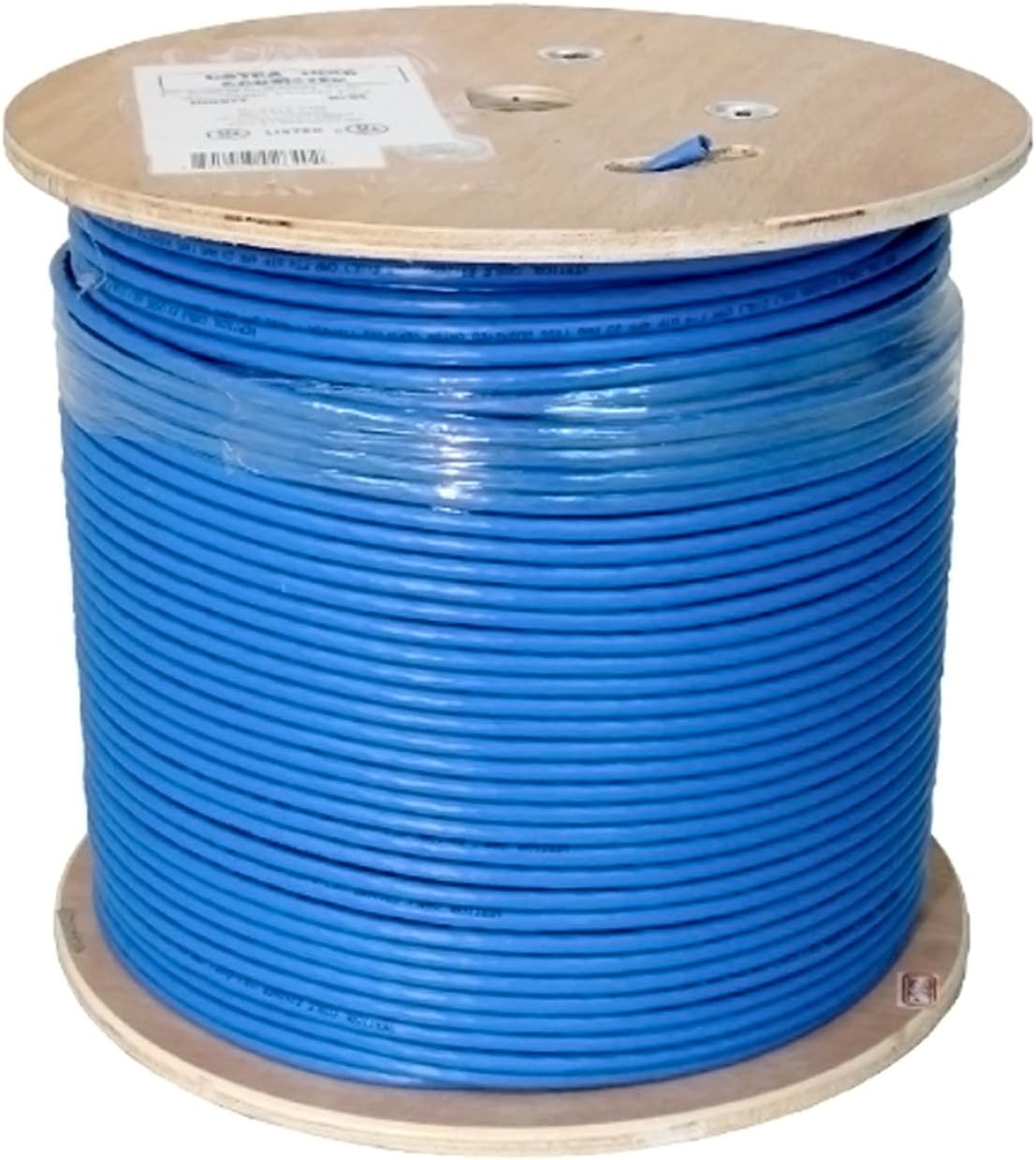 Blue Cat6A 1000ft Bulk Ethernet Cable E271