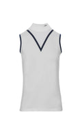 White Technical Sleeveless Ladies Top E8830
