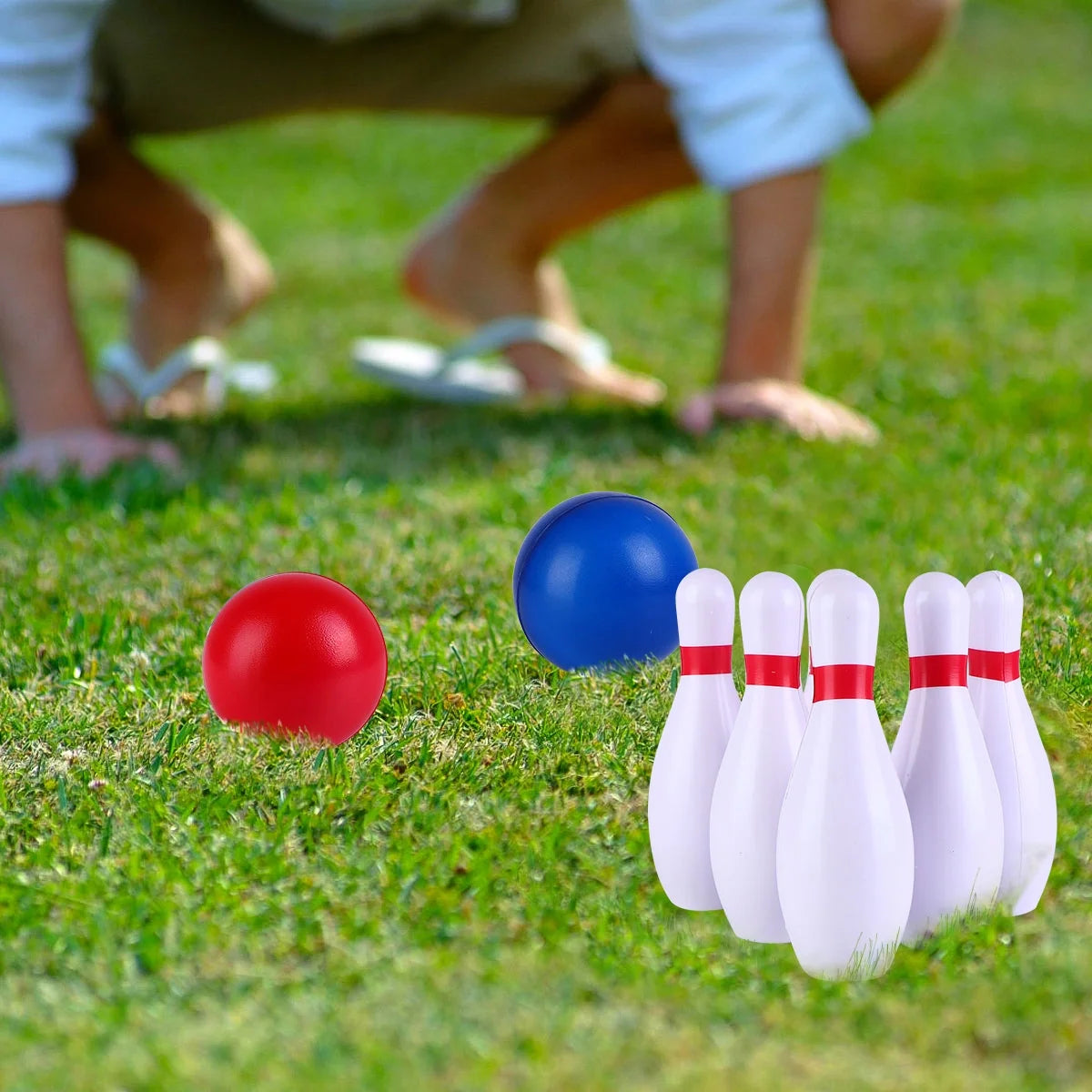 Colorful Bowling Ball Kit Indoor Outdoor Sports Toy S794