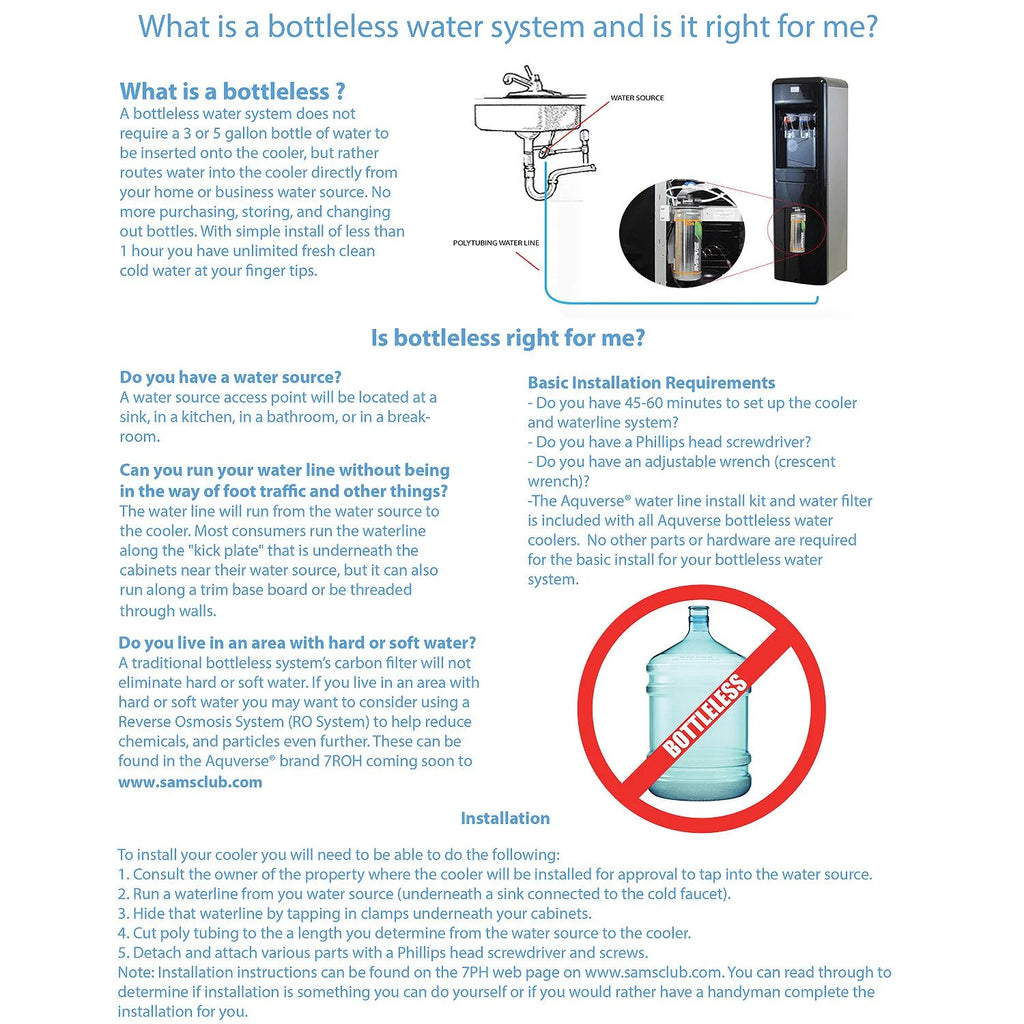 Bottleless Hot & Cold Water Dispenser with Install Kit C654956