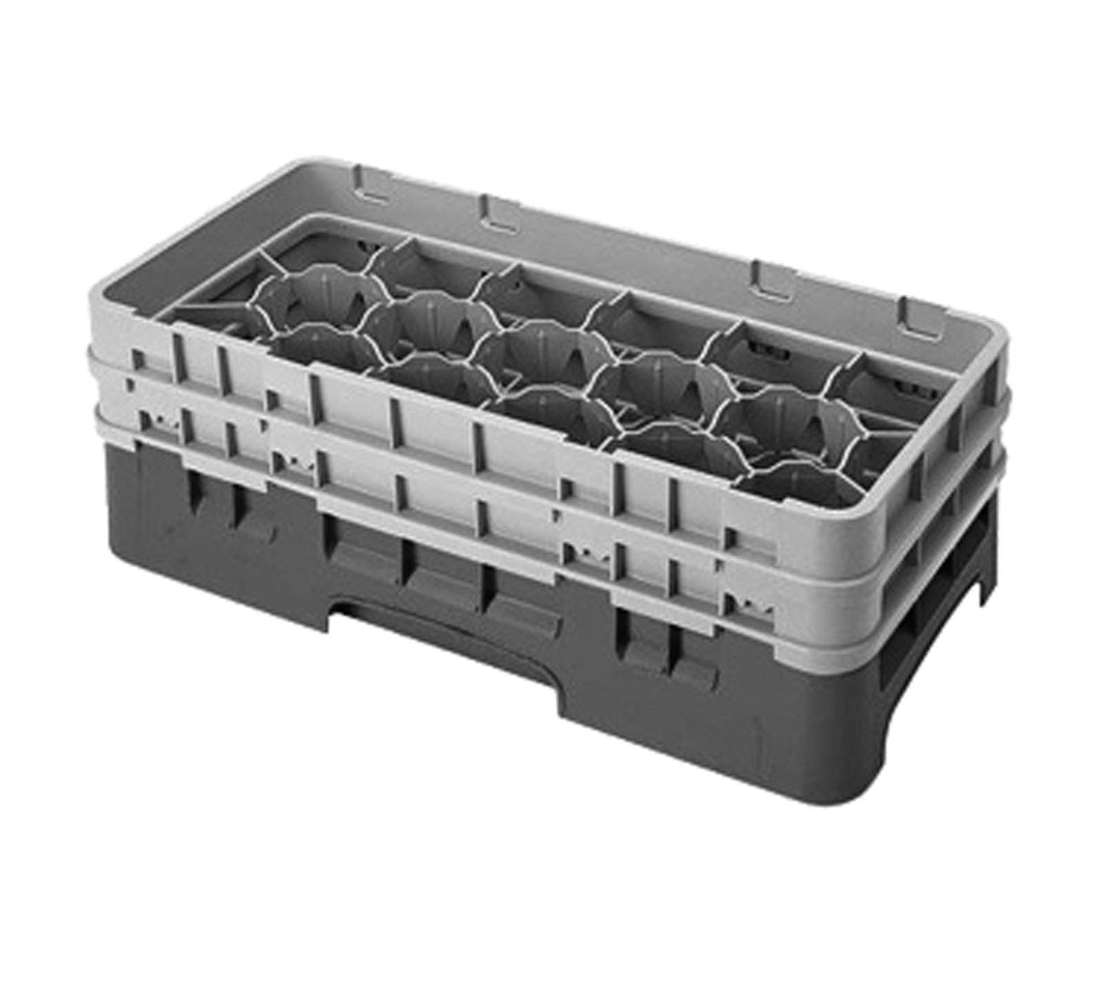 Sherwood Green Glass Rack with 17 Compartments and 2 Gray Extenders T5446