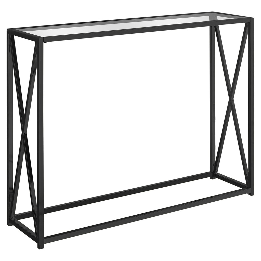 Metal Chrome Narrow Accent Table U5538
