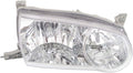 Passenger Side Headlight for Toyota Corolla 2001 2002 Pack of 2 G7508