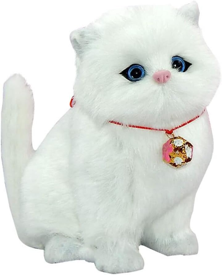 Gray Tabby Furry Kitten Plush with Meowing Voice S74728