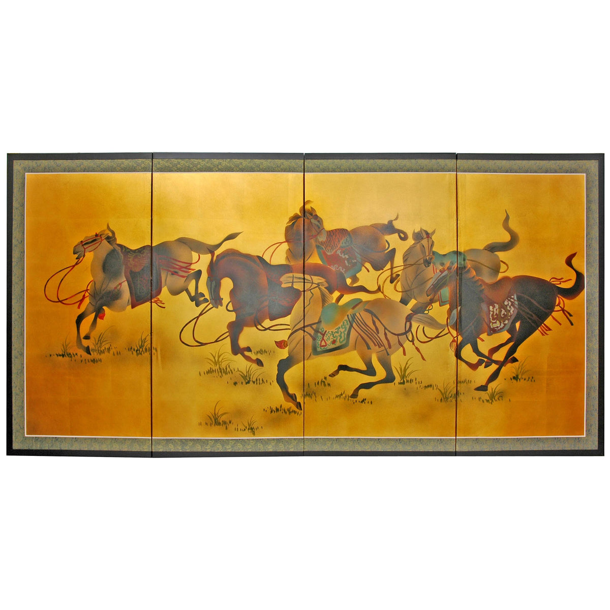 36x22 Riders in The Storm on Gold Leaf G24950